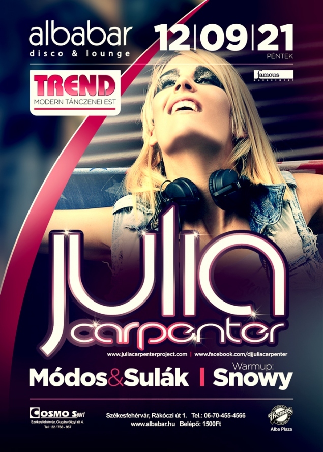 Trend Szezonnyitó party Julia Carpenter